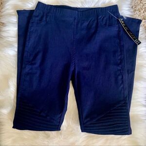 New Mix Hi-Rise Navy Blue Moto Jeggings Size Small/Medium